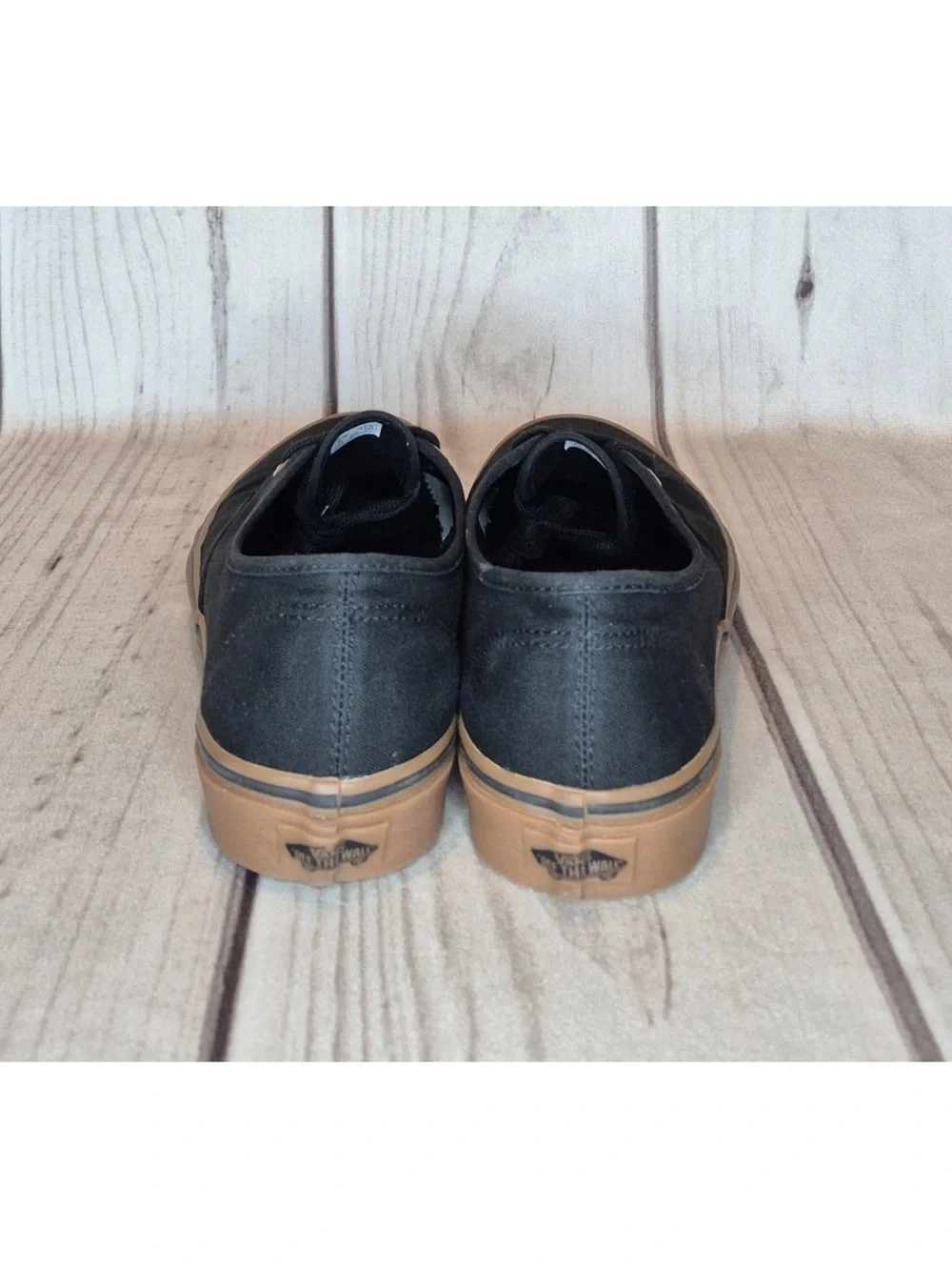 Vans Authentic Black/Gum Canvas Bronze Eyelet Sneakers Men’s Size 9.5/Women’s 11